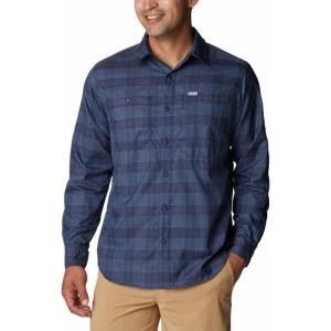 Columbia Mens Silver Ridge Utility Lite Plaid Long Sleeve(Collegiate Navy Trail Crossing Plaid)