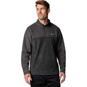 Columbia Mens Steens Mountain Half Snap Fleece Jacket, Charcoal Heather/Shark, Medium