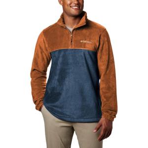 Columbia Men’s Steens Mountain Half Zip Soft Fleece Jacket(Bright Copper  Dark Mountain)