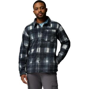 Columbia Mens Steens Mountain Printed Shirt Jacket II, Chalk Omblur, Medium