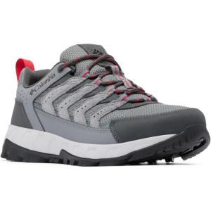 Columbia Mens Strata Trail Low(Titanium Grey Steel/Mountain Red)