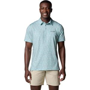 Columbia Mens Super Slack Tide II Stretch Polo(Crushed Blue Poppin)
