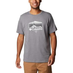 Columbia Men’s Thistletown Hills Short Sleeve(City Grey Heather/Hikers Graphic)