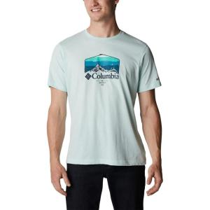 Columbia Men’s Thistletown Hills Short Sleeve(Icy Morn Heather/Hikers Graphic)