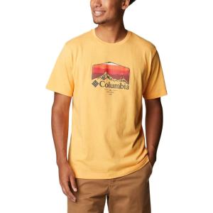Columbia Men’s Thistletown Hills Short Sleeve(Mango Heather/Hikers Graphic)