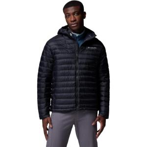 Columbia mens Corelite Down Hooded Jacket(Black)