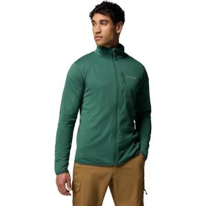 Columbia mens Essential Hike Grid Fleece Full Zip(Rain Forest)