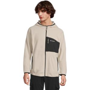 Columbia mens Fast Trek Overlay Hooded Full Zip(Dark Stone/Black)