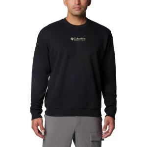 Columbia mens Meridian Creek Crew(Black/Csc Center Chest)