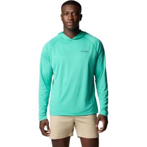 Columbia mens Pfg Uncharted Hoodie(Glaze Green)