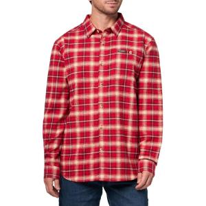 Columbia mens Pitchstone Heavyweight Flannel Ii(Mountain Red Railway Tartan)