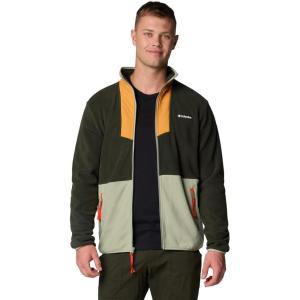 Columbia mens Sequoia Grove Full Zip Fleece(Greenscape/Sunstone/Safari/Spicy Pull)