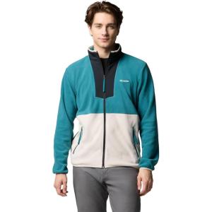 Columbia mens Sequoia Grove Full Zip Fleece(River Blue/Dark Stone/Black)