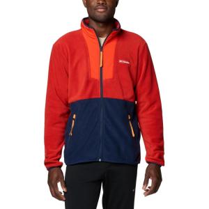 Columbia mens Sequoia Grove Full Zip Fleece(Sail Red/Spicy/Collegiate Navy/Sunstone)