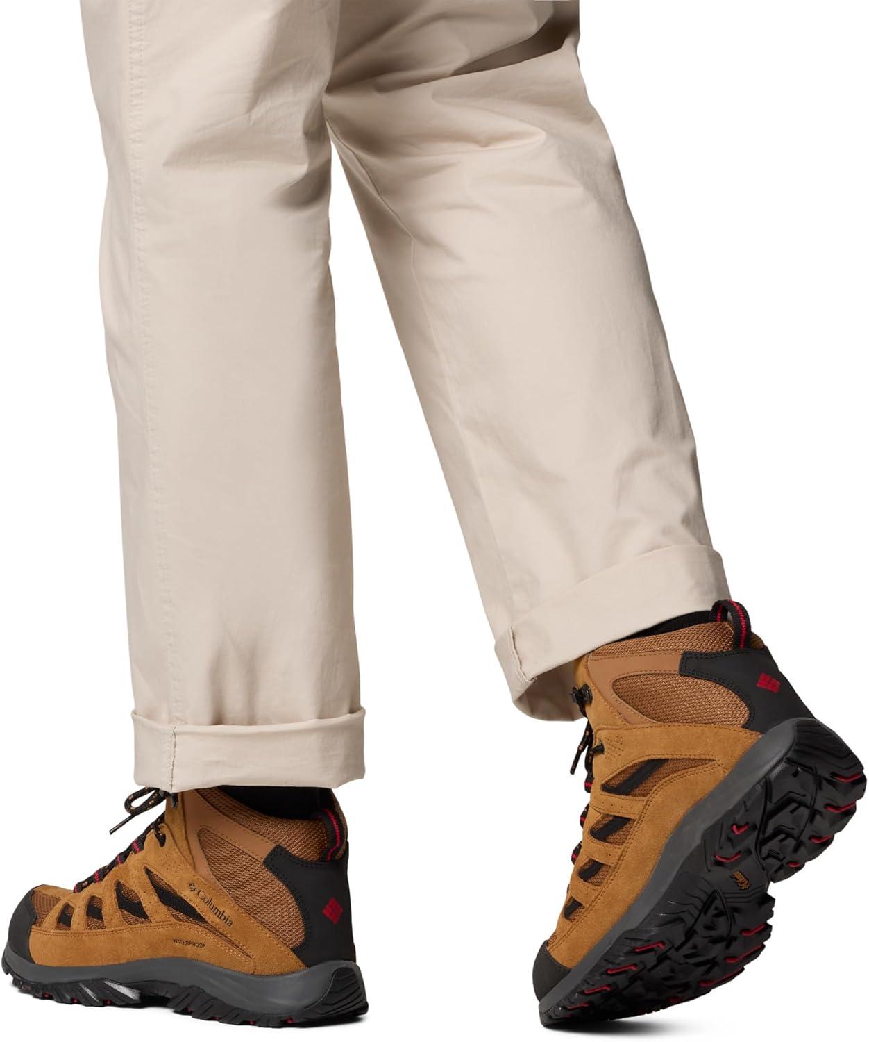 imageColumbia Mens Crestwood Mid Waterproof Hiking BootsCamel BrownMountain Red