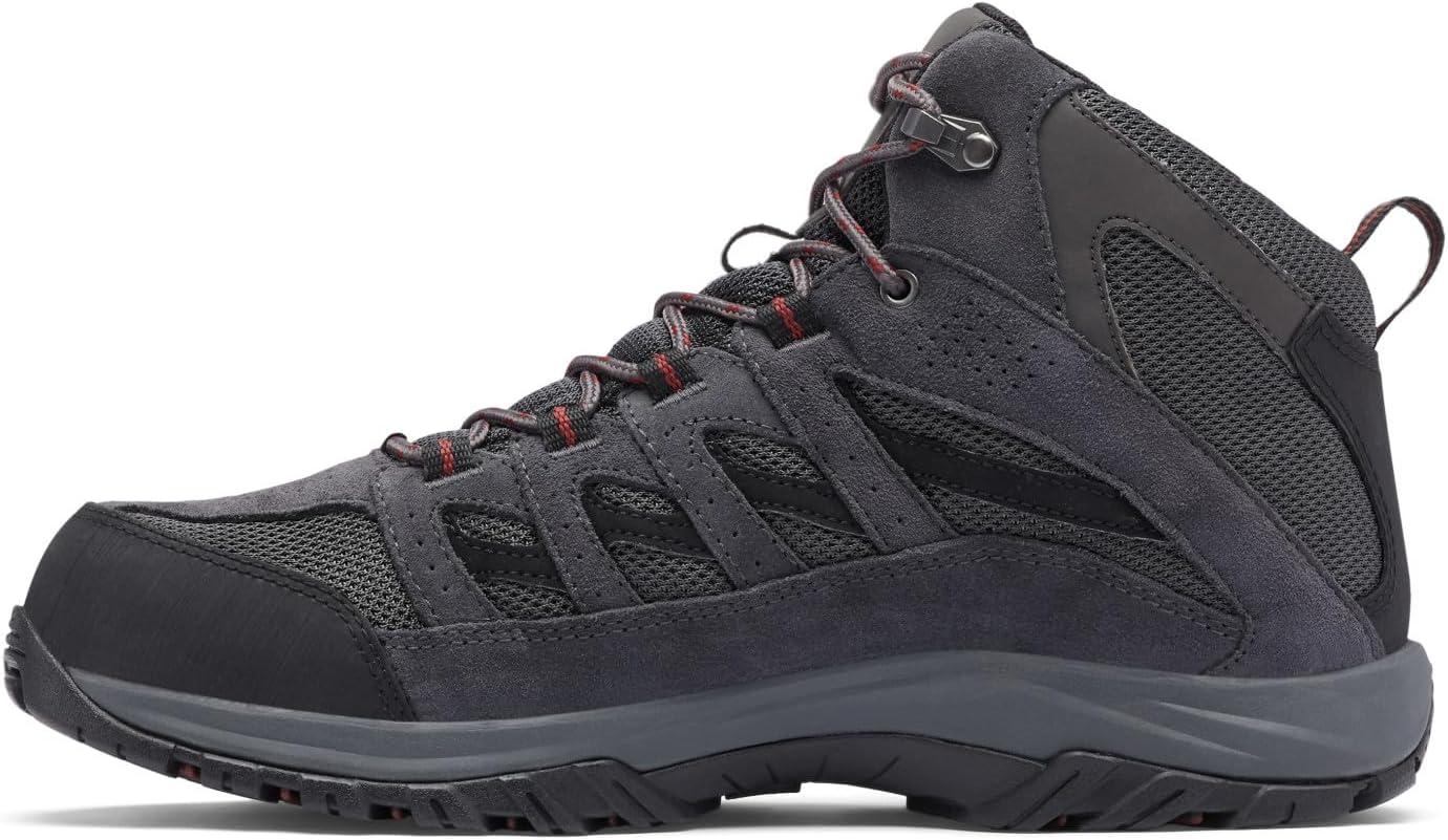 imageColumbia Mens Crestwood Mid Waterproof Hiking BootsDark GreyDeep Rust