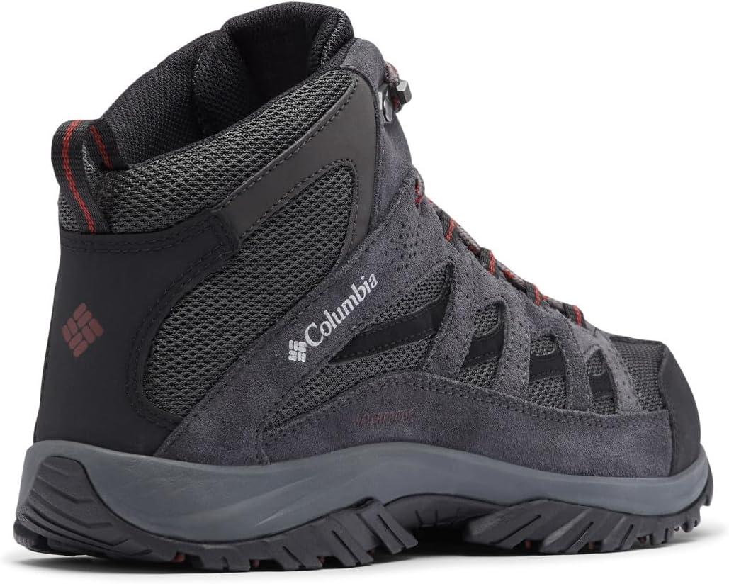 imageColumbia Mens Crestwood Mid Waterproof Hiking BootsDark GreyDeep Rust