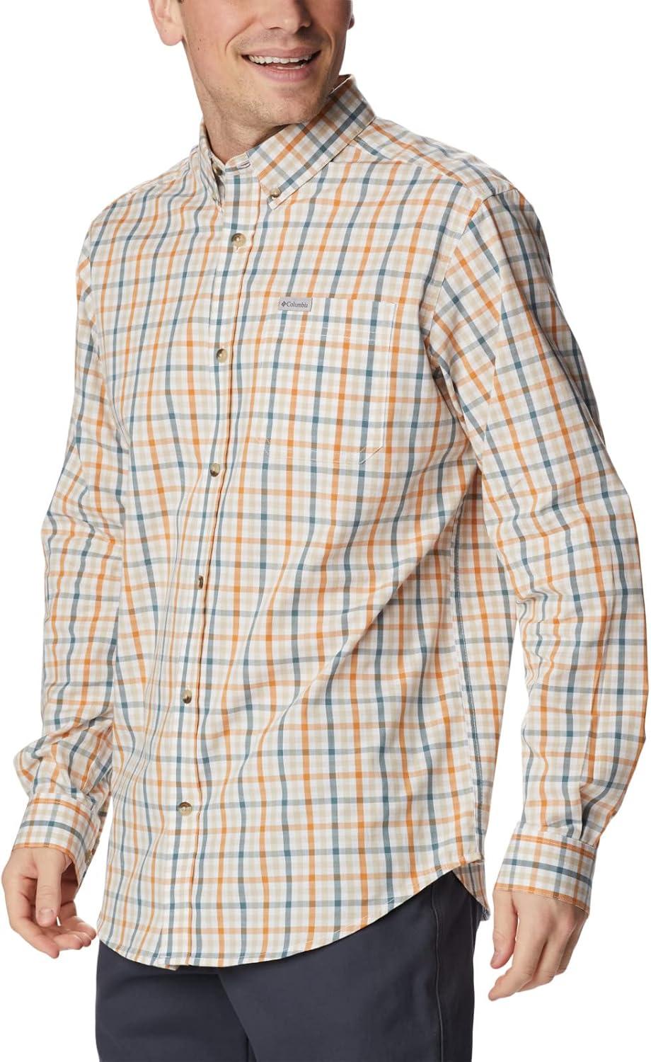 imageColumbia Mens Rapid Rivers Ii Long Sleeve ShirtAncient Fossil Multi Gingham Orange