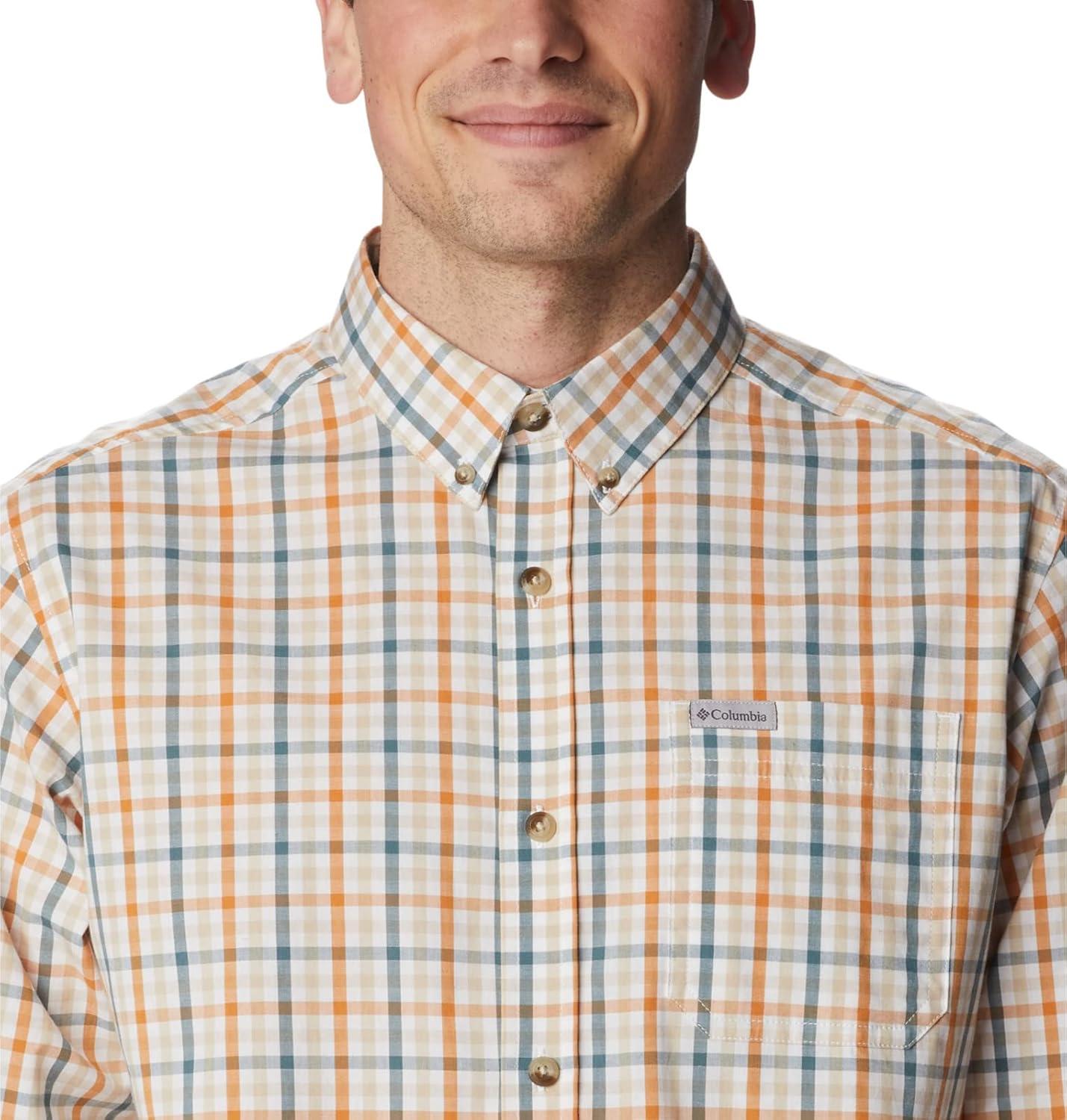 imageColumbia Mens Rapid Rivers Ii Long Sleeve ShirtAncient Fossil Multi Gingham Orange