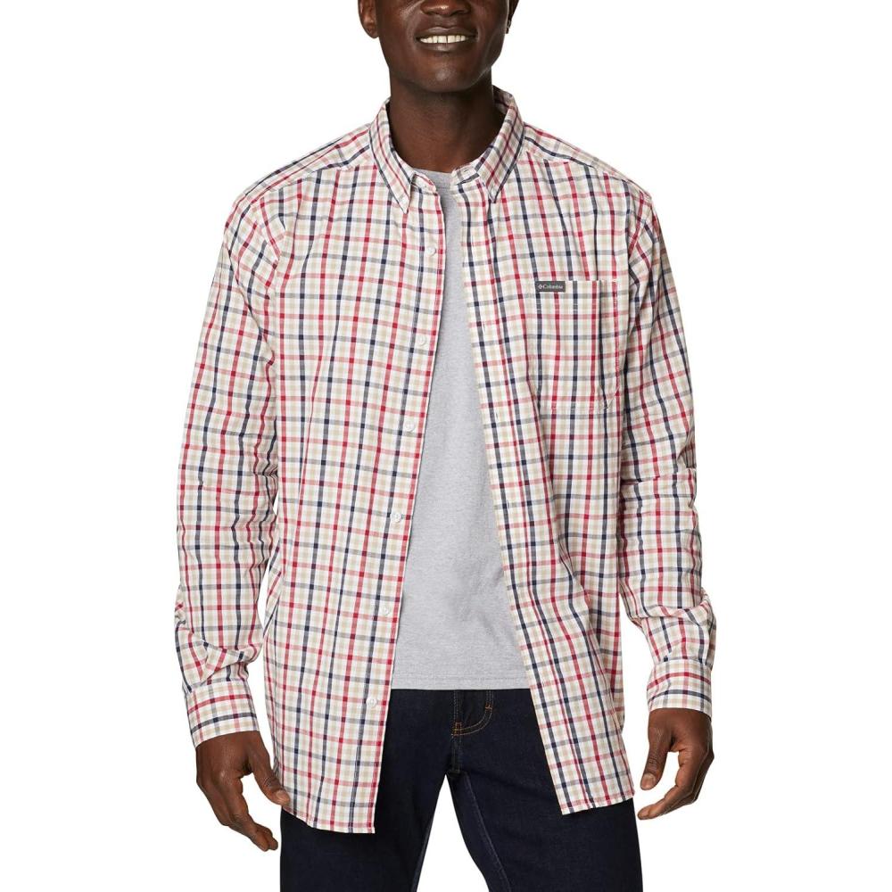 imageColumbia Mens Rapid Rivers Ii Long Sleeve ShirtMountain Red Multi Gingham
