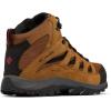 Columbia Men’s Crestwood Mid Waterproof Hiking Boots(Camel Brown/Mountain Red)