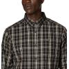 Columbia Men’s Rapid Rivers Ii Long Sleeve Shirt(Black Tartan Grid)