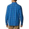 Columbia Men’s Rapid Rivers Ii Long Sleeve Shirt(Bright Indigo Tartan Grid)