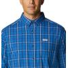 Columbia Men’s Rapid Rivers Ii Long Sleeve Shirt(Bright Indigo Tartan Grid)