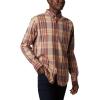 Columbia Men’s Rapid Rivers Ii Long Sleeve Shirt(Flame Orange Multi Plaid)