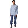 Columbia Men’s Rapid Rivers Ii Long Sleeve Shirt(Mountain Blue Everyday Gingham)