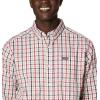Columbia Men’s Rapid Rivers Ii Long Sleeve Shirt(Mountain Red Multi Gingham)