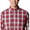 Columbia Men’s Rapid Rivers Ii Long Sleeve Shirt(Mountain Red Soft Ombre)