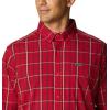 Columbia Men’s Rapid Rivers Ii Long Sleeve Shirt(Mountain Red Tartan Grid)