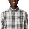 Columbia Men’s Rapid Rivers Ii Long Sleeve Shirt(Shark Multi Plaid)