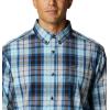 Columbia Men’s Rapid Rivers Ii Long Sleeve Shirt(Sky Blue Multi Plaid)