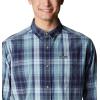 Columbia Men’s Rapid Rivers Ii Long Sleeve Shirt(Spring Blue Multi Plaid)