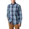 Columbia Men’s Rapid Rivers Ii Long Sleeve Shirt(Spring Blue Multi Plaid)