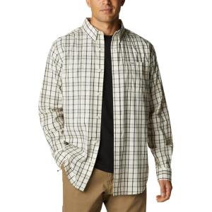 Columbia Men’s Rapid Rivers Ii Long Sleeve Shirt(Chalk Tartan Grid)