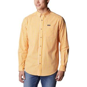 Columbia Men’s Rapid Rivers Ii Long Sleeve Shirt(Mango Gingham)