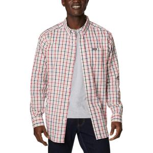 Columbia Men’s Rapid Rivers Ii Long Sleeve Shirt(Mountain Red Multi Gingham)