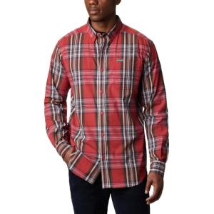 Columbia Men’s Rapid Rivers Ii Long Sleeve Shirt(Mountain Red Multi Plaid)