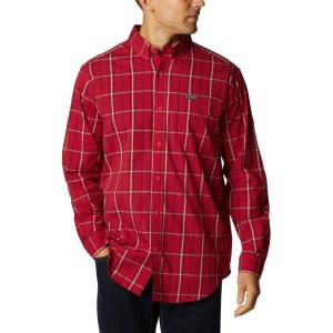 Columbia Men’s Rapid Rivers Ii Long Sleeve Shirt(Mountain Red Tartan Grid)