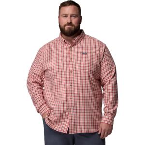 Columbia Men’s Rapid Rivers Ii Long Sleeve Shirt(Mtn Red Trail Crossing Gingham)