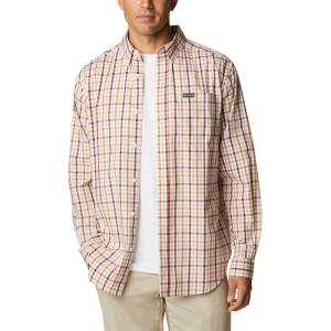Columbia Men’s Rapid Rivers Ii Long Sleeve Shirt(Red Jasper Multi Gingham)
