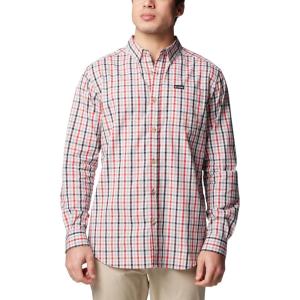 Columbia Men’s Rapid Rivers Ii Long Sleeve Shirt(Sail Red Everyday Gingham)