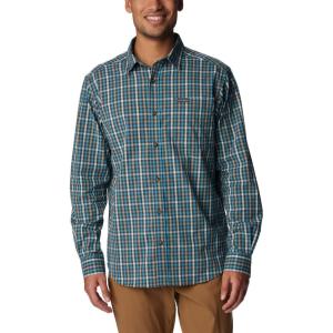Columbia Men’s Rapid Rivers Ii Long Sleeve Shirt(Shark Everyday Gingham)