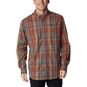 Columbia Men’s Rapid Rivers Ii Long Sleeve Shirt(Stone Green 2 Multi Plaid)