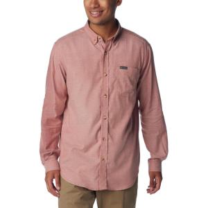 Columbia Men’s Rapid Rivers Ii Long Sleeve Shirt(Warp Red Oxford)