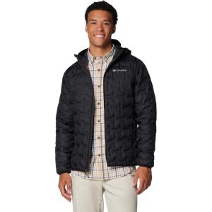 Columbia mens Delta Ridge II Down Hooded Jacket(Black)