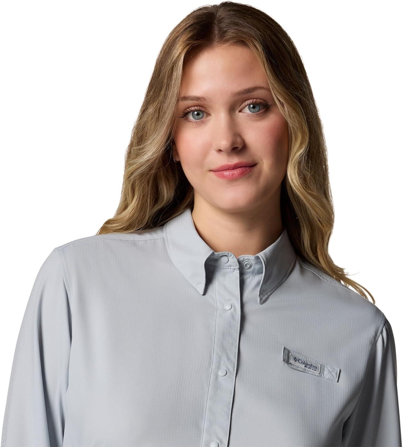 imageColumbia Sportswear Womens PlusSize Tamiami II Long Sleeve ShirtCirrus Grey